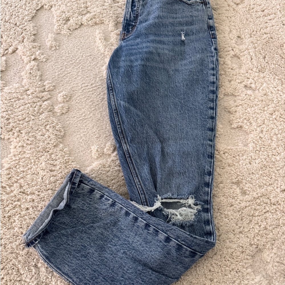 Abercrombie & Fitch Women's Boyfriend Distressed Blue Jeans
